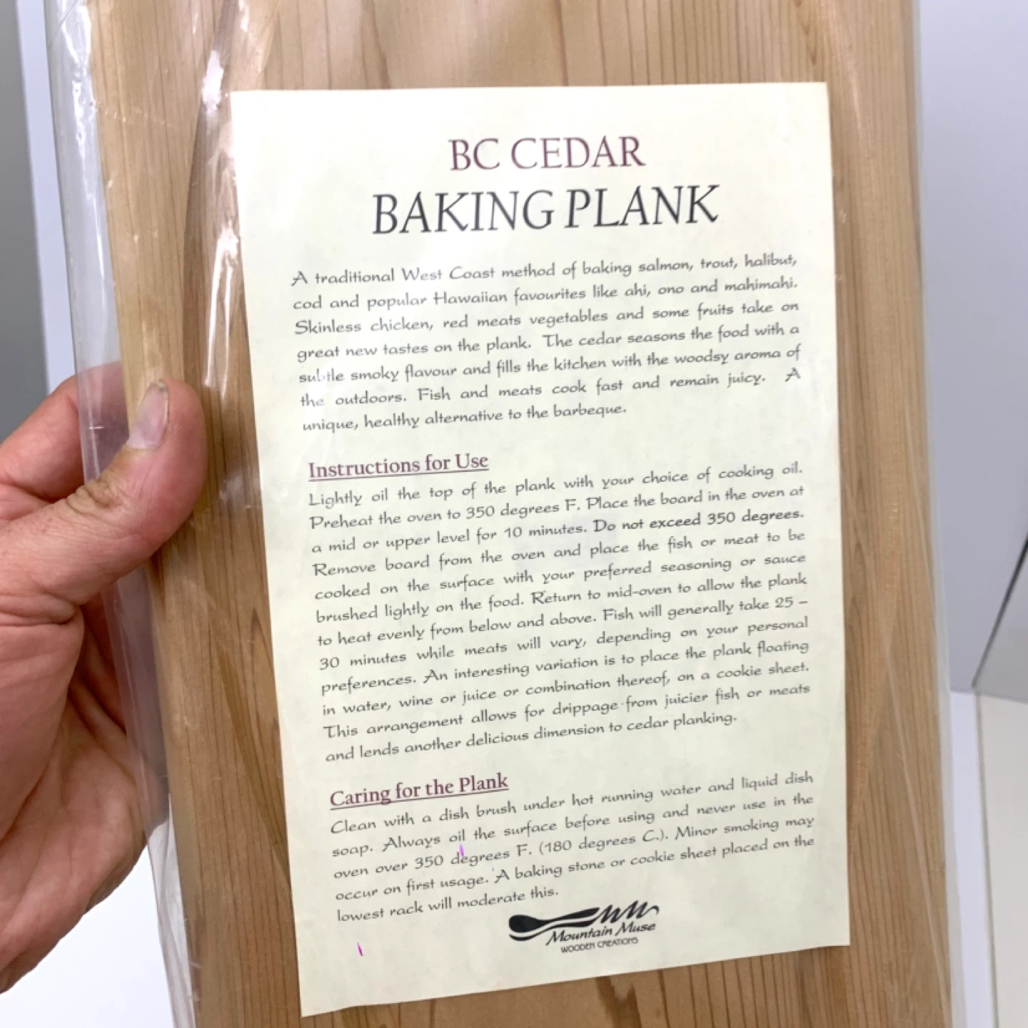 Cedar Baking Plank Grilling Board BBQ Cooking Plank BC Kitchen - photo 3