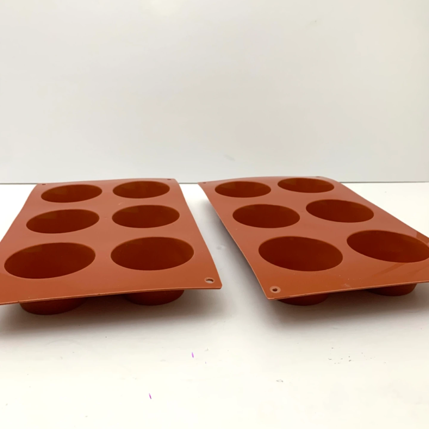 Set of 2 Orange Silicone Muffin/Cupcake Baking Molds Kitchen - photo 2