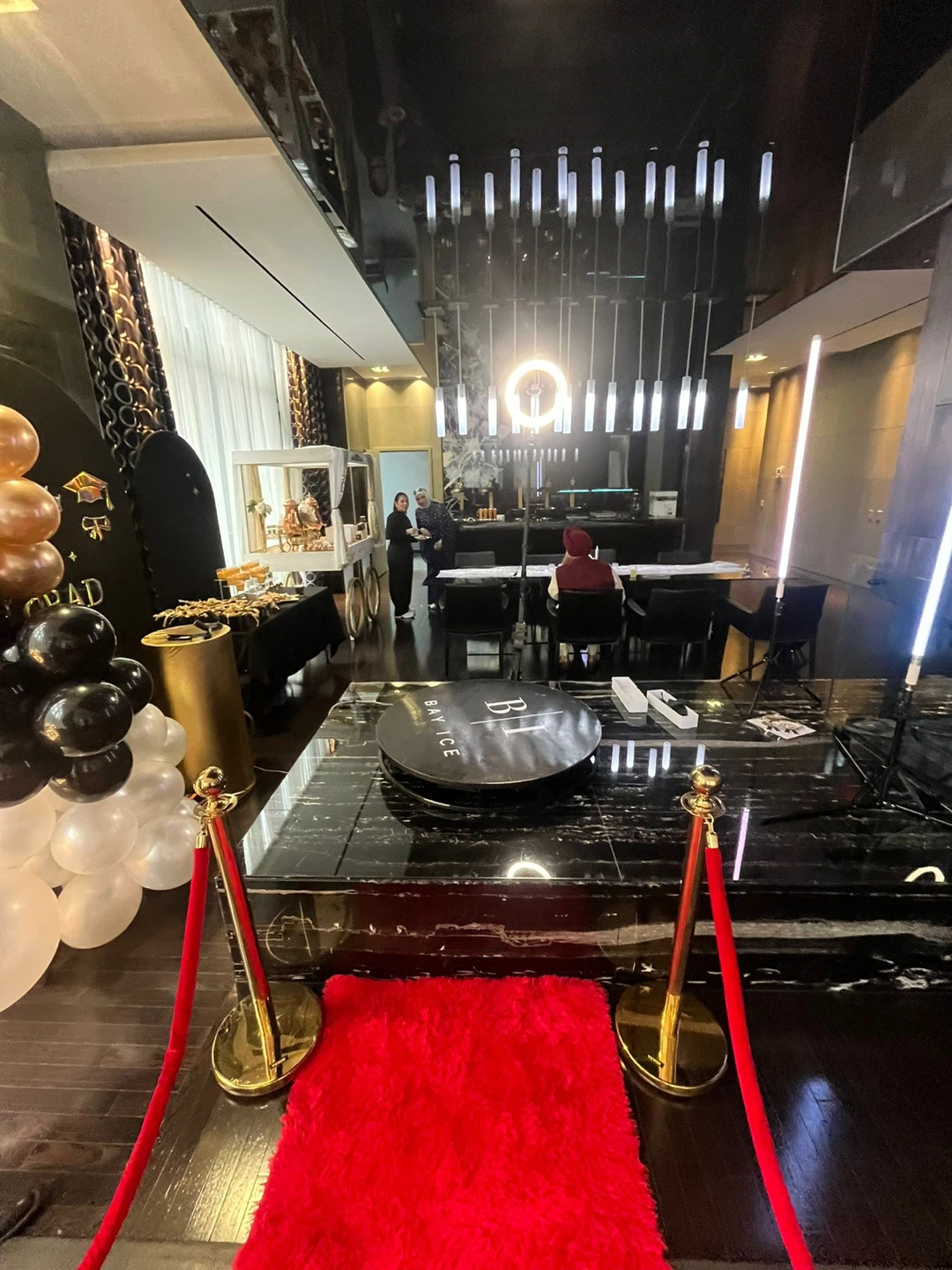 Party Photo Booth Setup with Red Carpet - photo 2