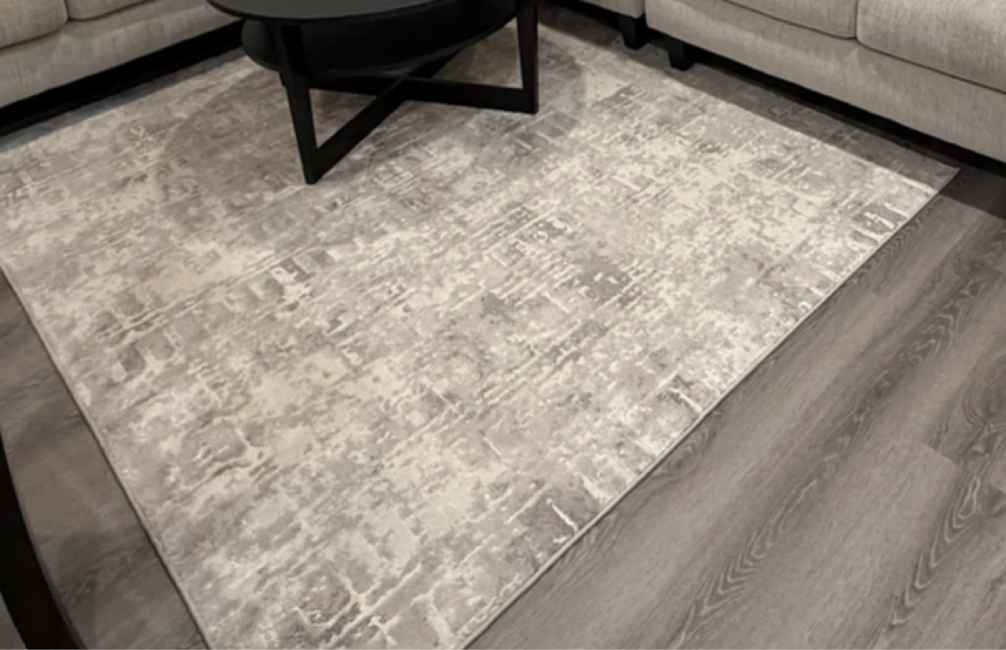 Area Rug - Grey and Beige Abstract Design - photo 3