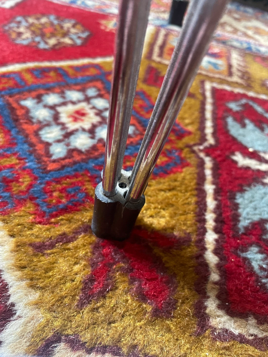 mid century modern Fritz Hansen Side Table Metal Hairpin Legs - photo 2