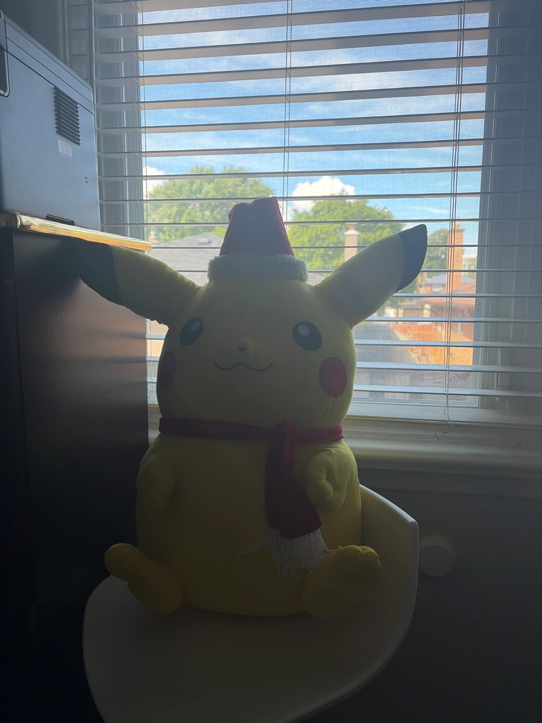 Pikachu Plush with Santa Hat and Scarf