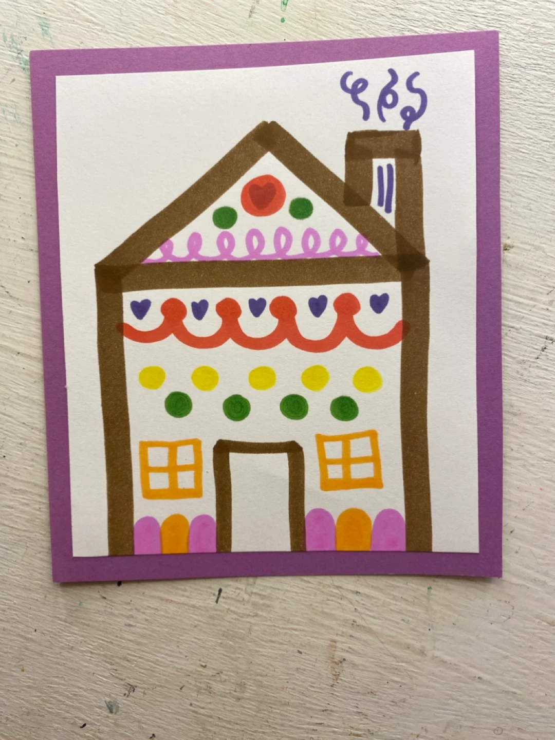 Handmade Gingerbread House Card