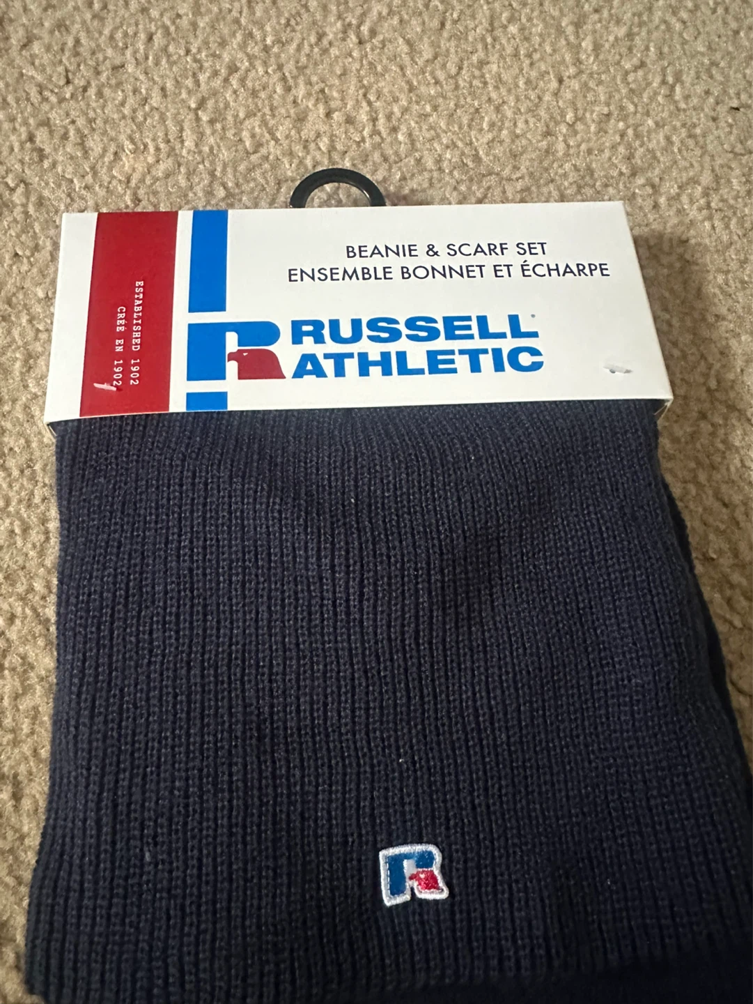 Russell Athletic Beanie & Scarf Set