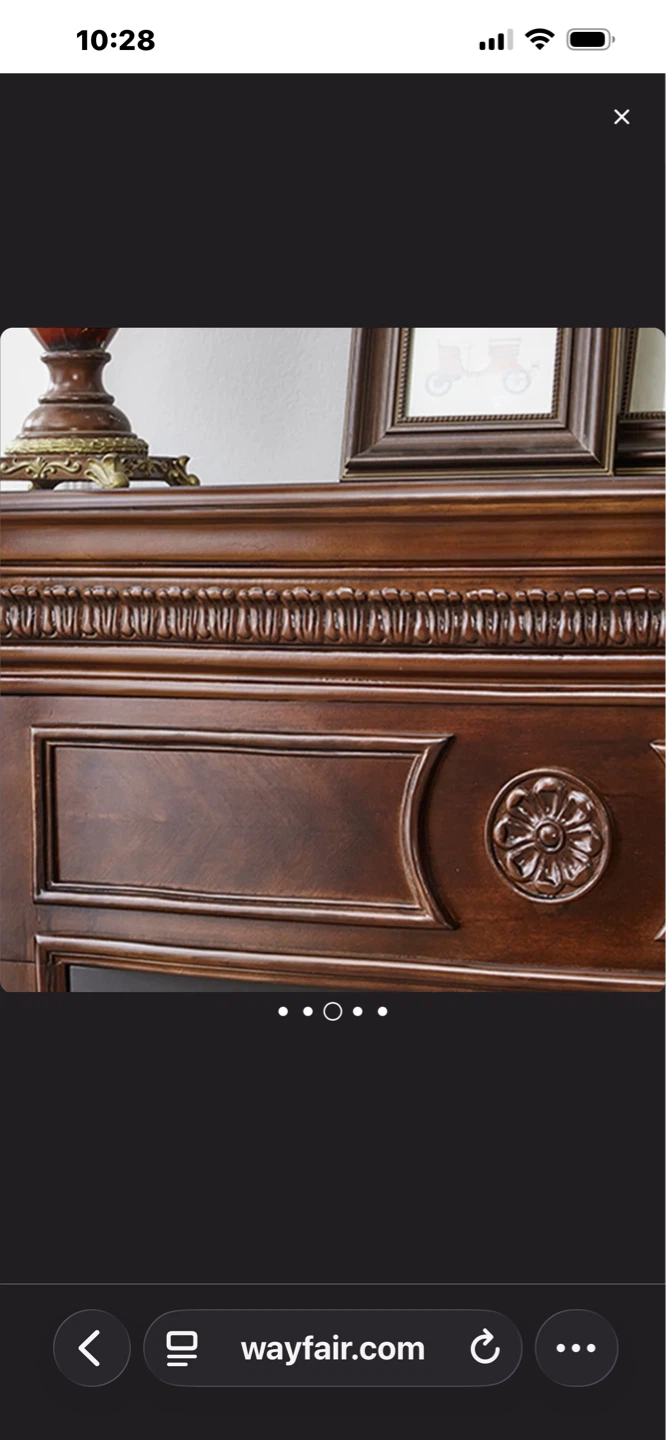 Ornate Electric Fireplace Mantel with Heater - photo 5