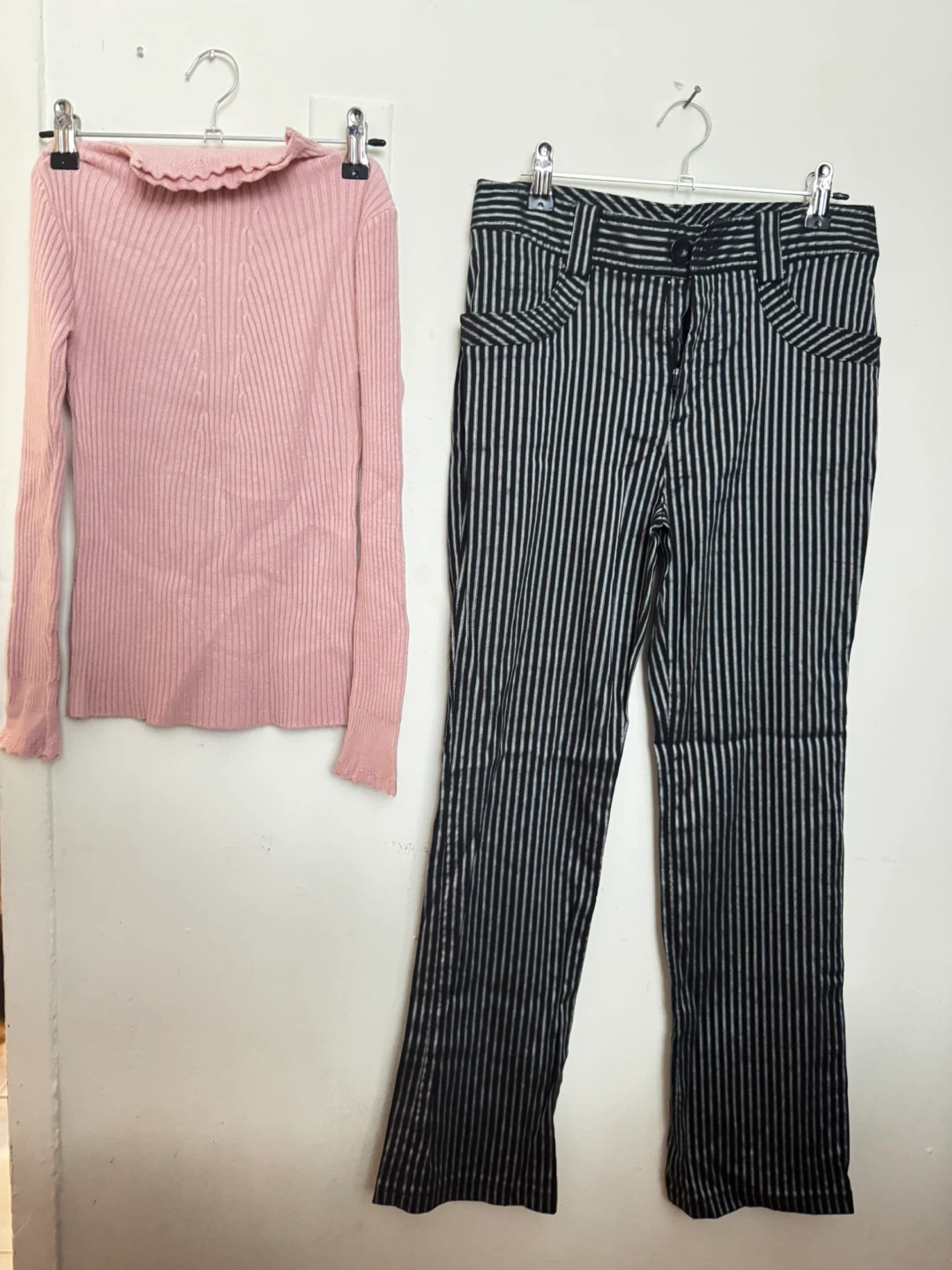 2 Tops and striped pants set