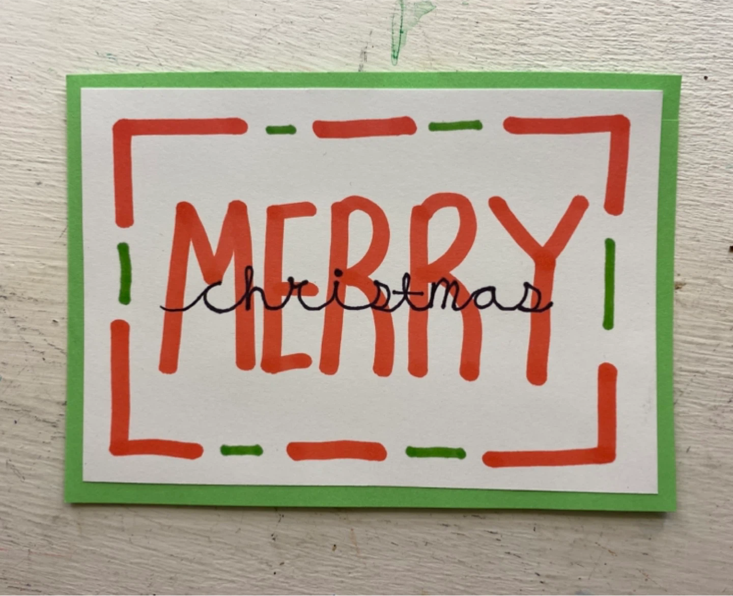 Handmade Merry Christmas Card