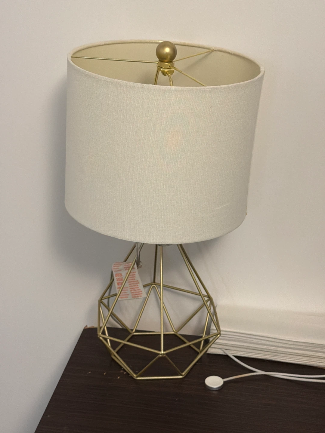 Table Lamp with Geometric Gold Base - photo 2