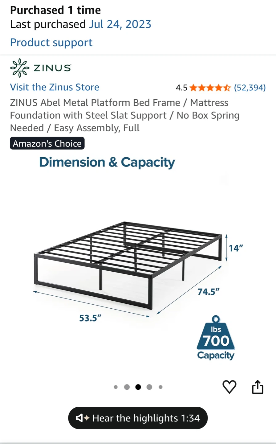 Bed Frame + Mattress - photo 2