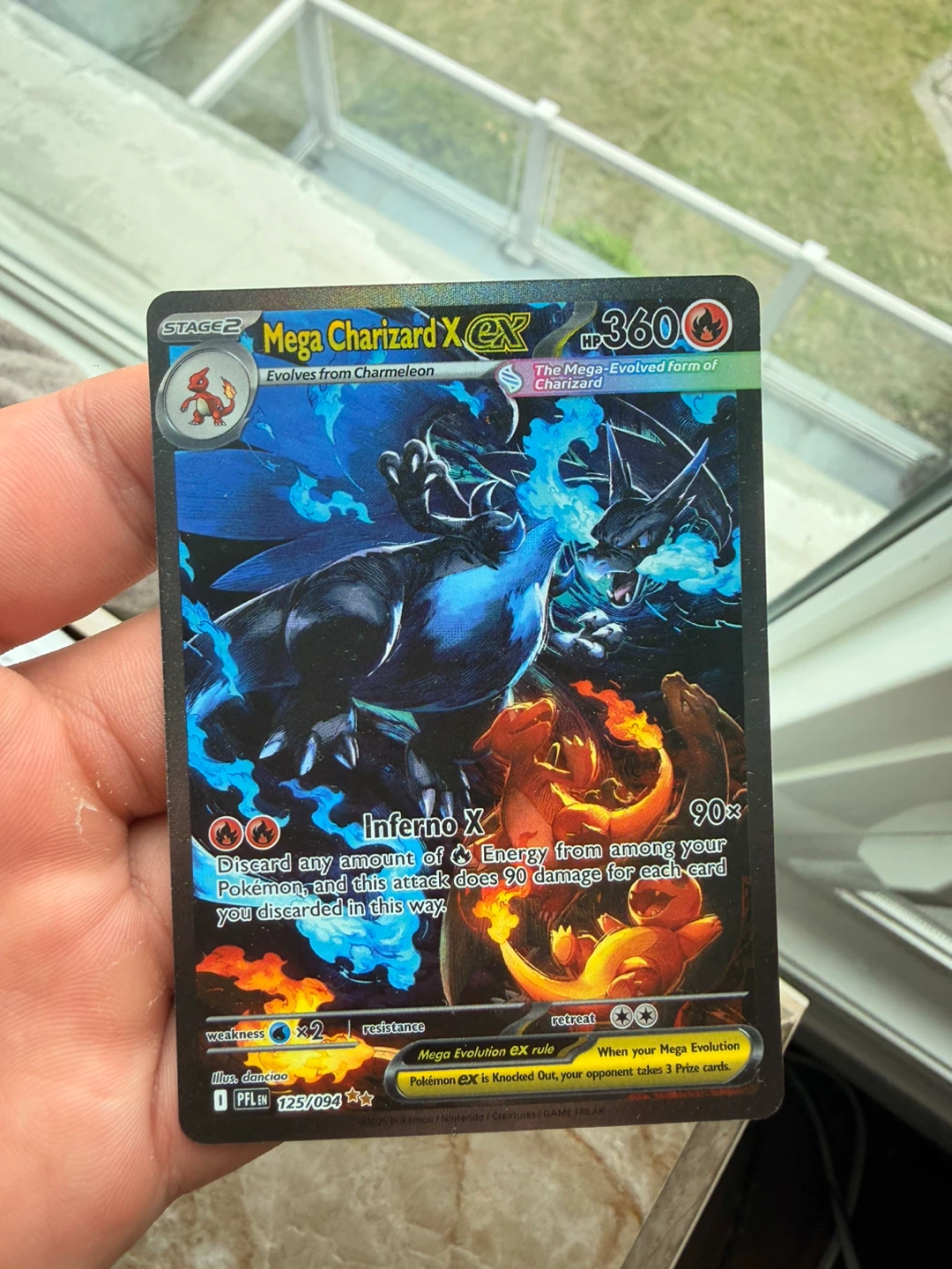 Mega Charizard EX Trading Card 125/094⚽️