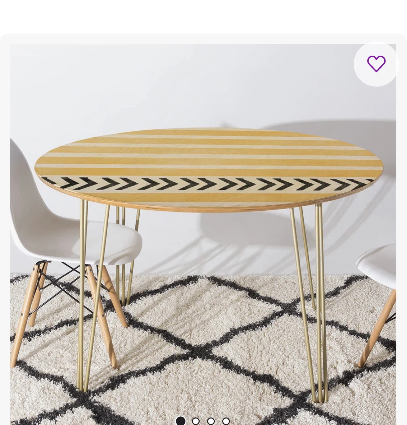 Oval Wood Table with Metal Legs