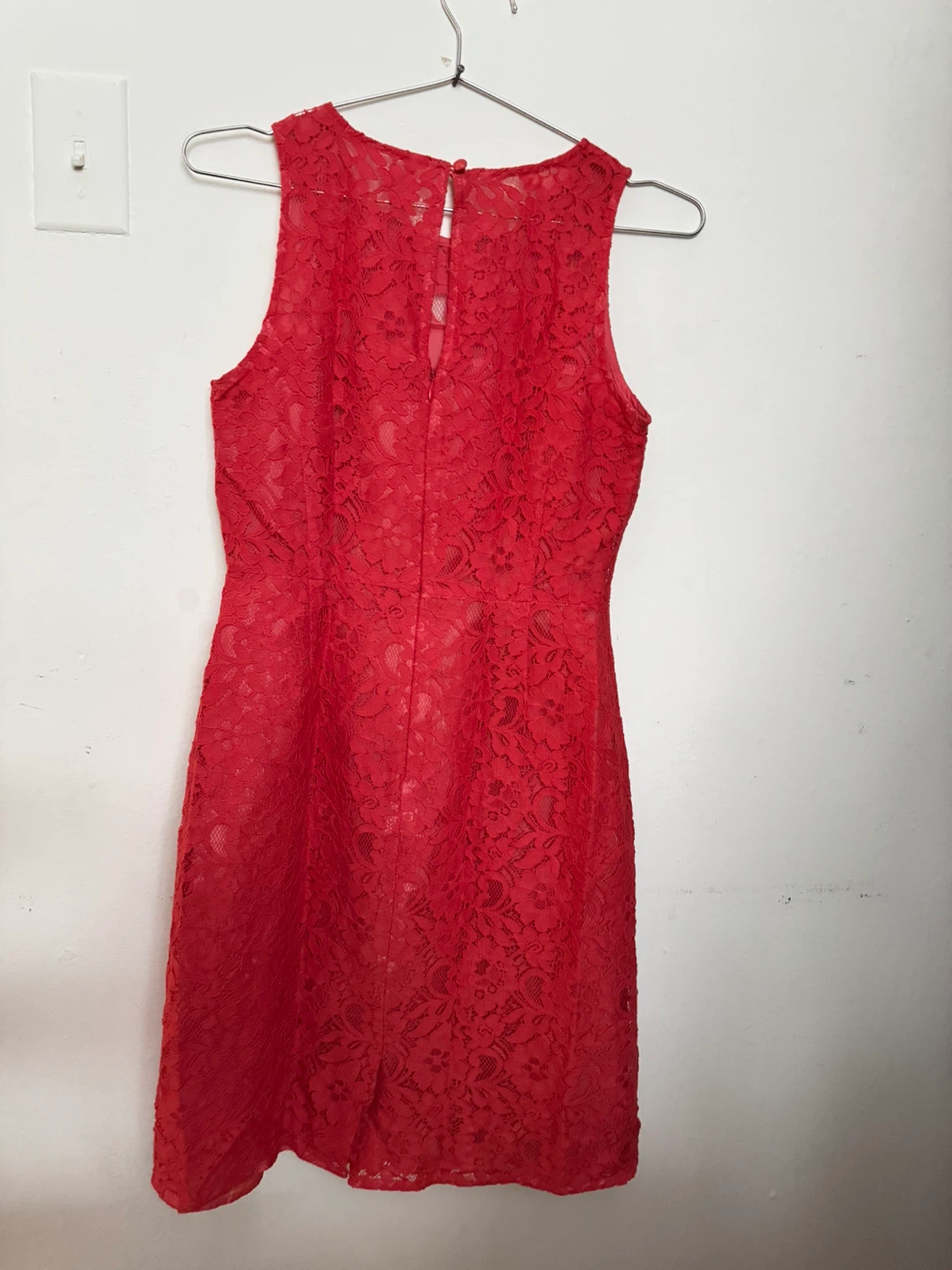 J.Crew Red Lace Sheath Dress - photo 3