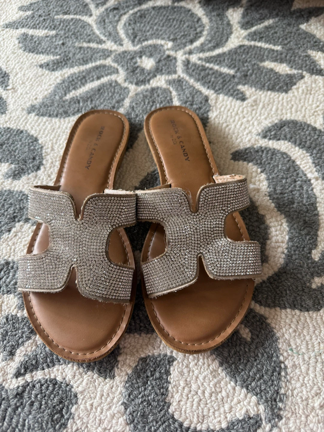 Rock & Candy by Zigi Embellished Slide Sandals