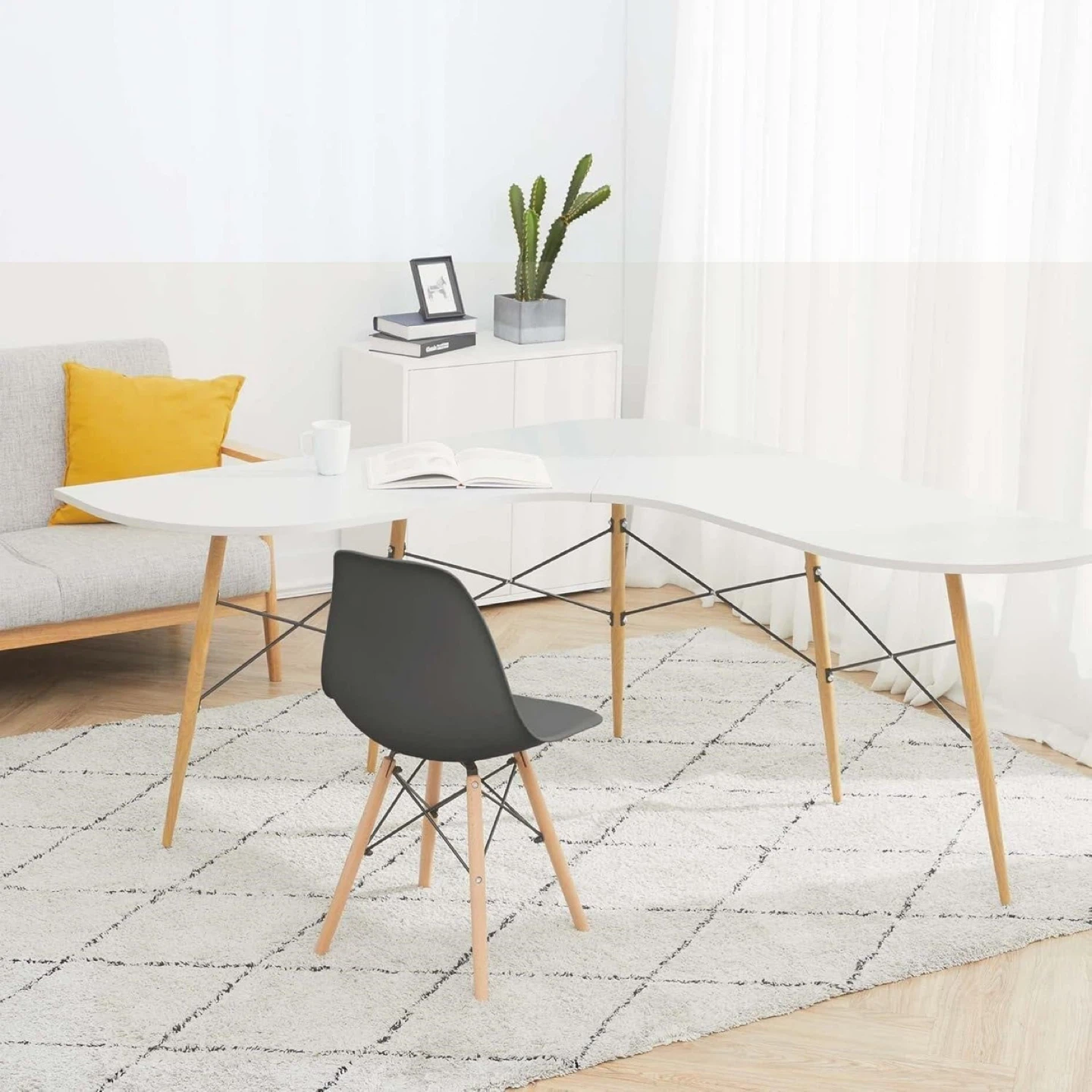 Brand new Black Dining Chair with Wood Legs