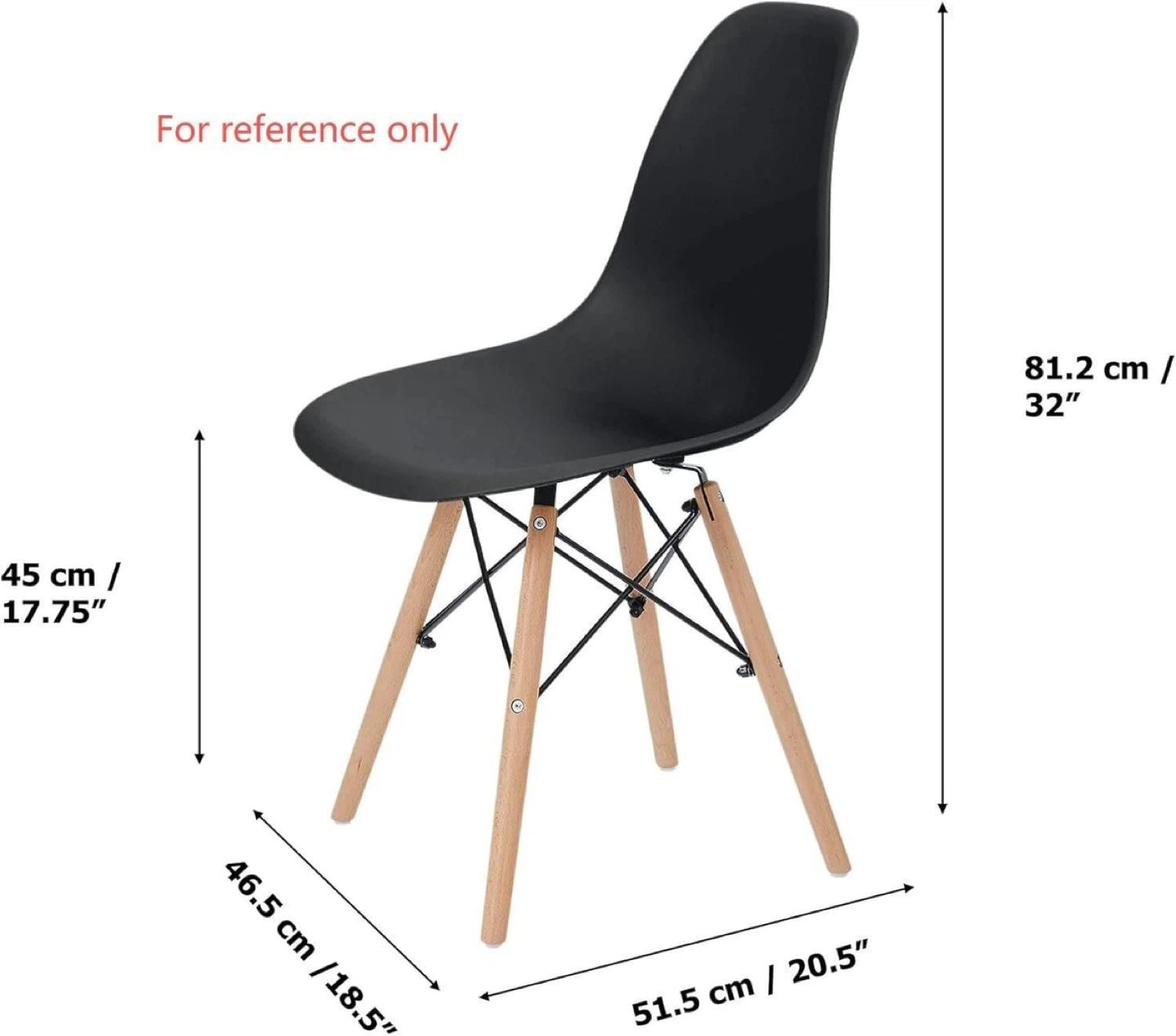 Brand new Black Dining Chair with Wood Legs - photo 4