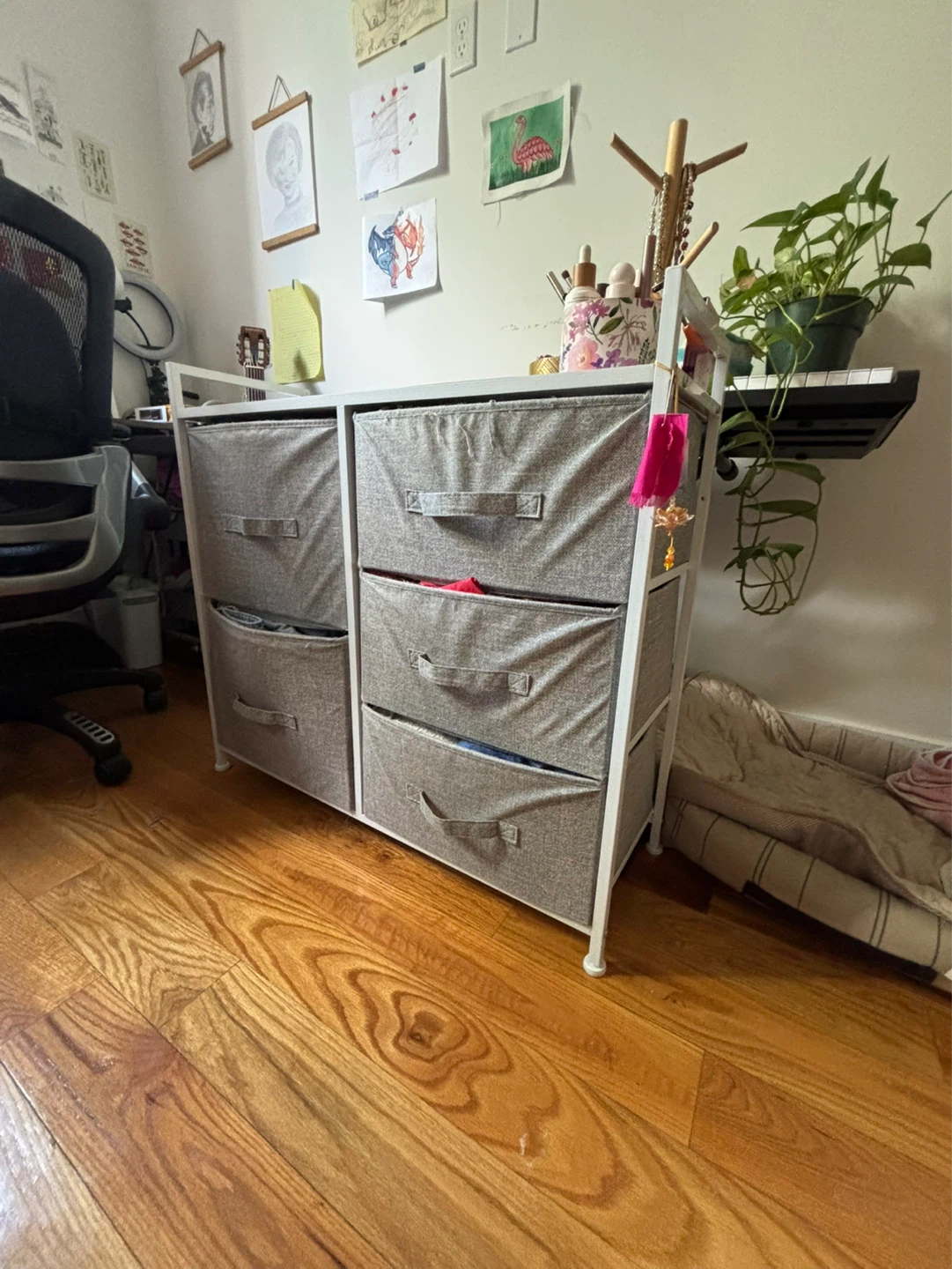 Storage Dresser with 6 Fabric Drawers
