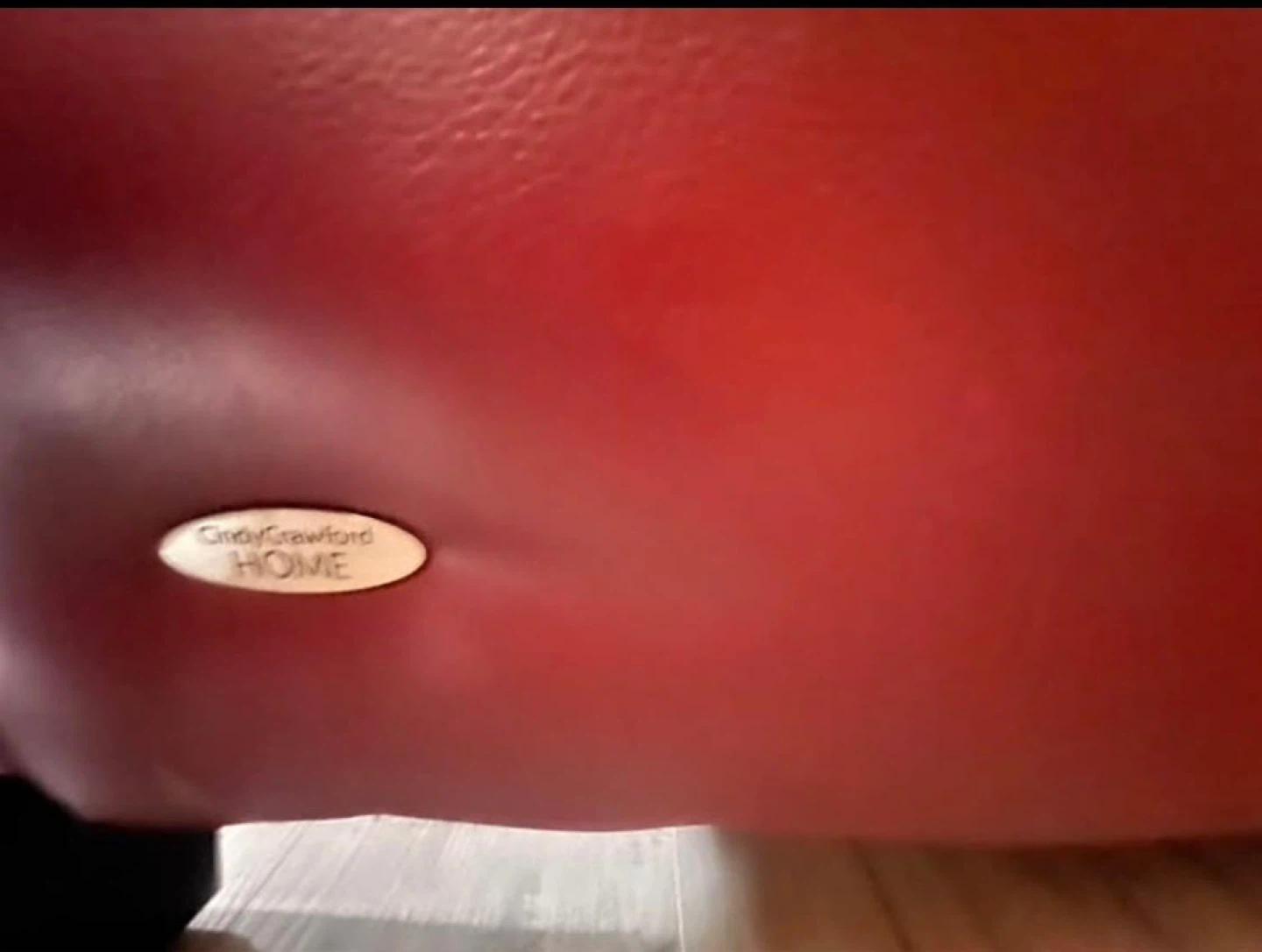Cindy Crawford HOME Red Leather Sofa - photo 3