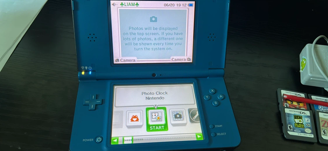 Nintendo DS XL Blue with games and accessories - photo 2
