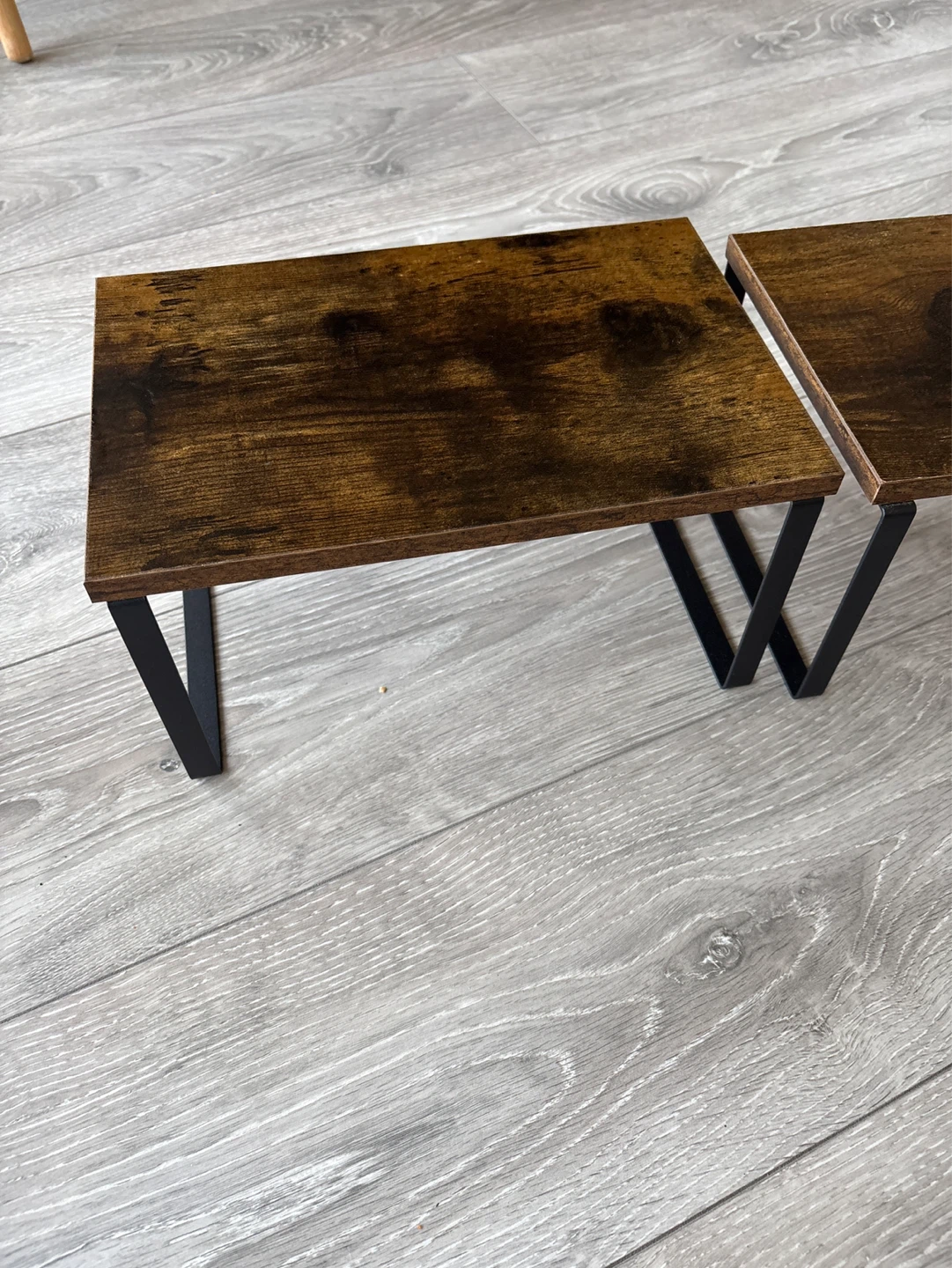 ⚽️Rustic Wood Riser Shelves (Set of 2) - photo 2