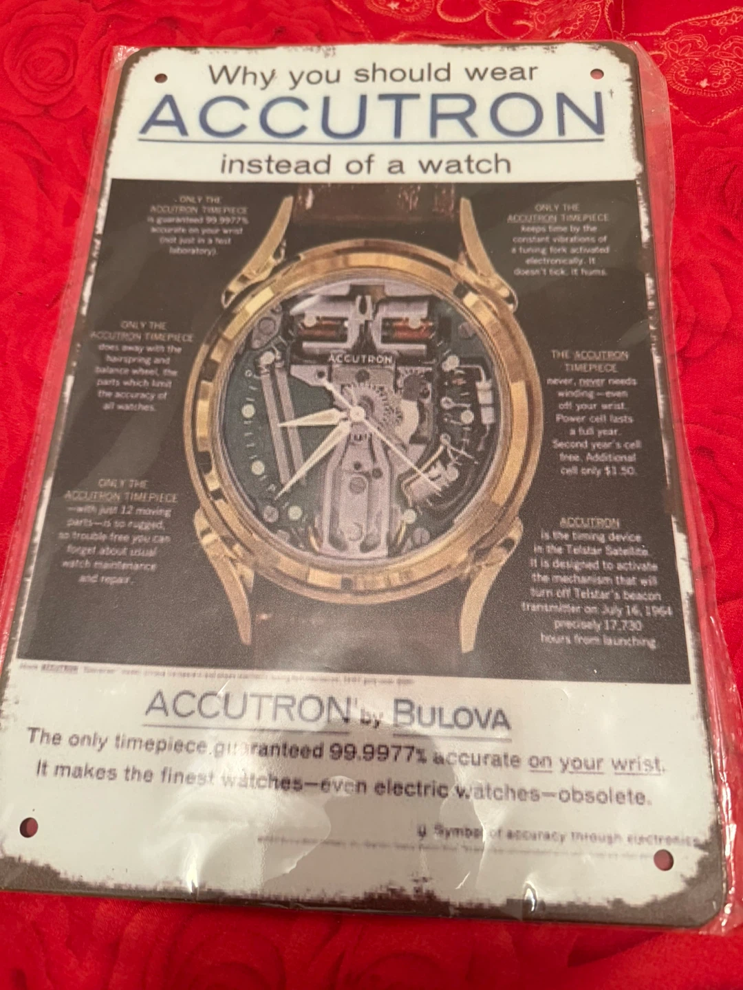 Accutron by Bulova Tin Sign