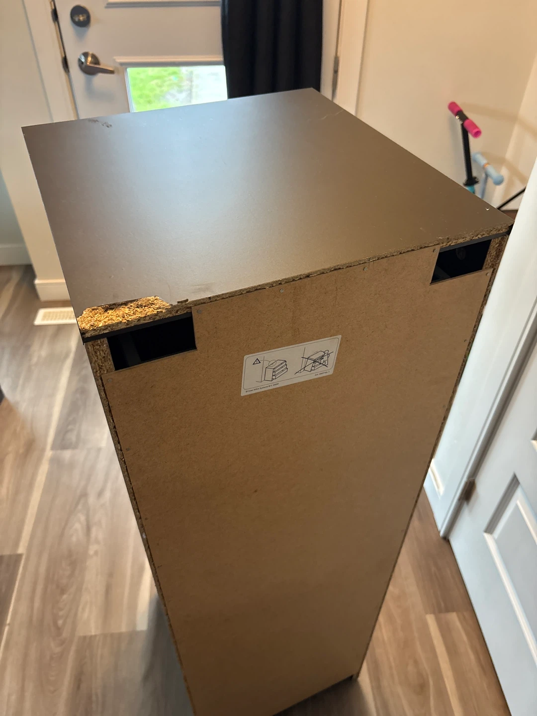 Black 4-Drawer Narrow Cabinet - photo 3
