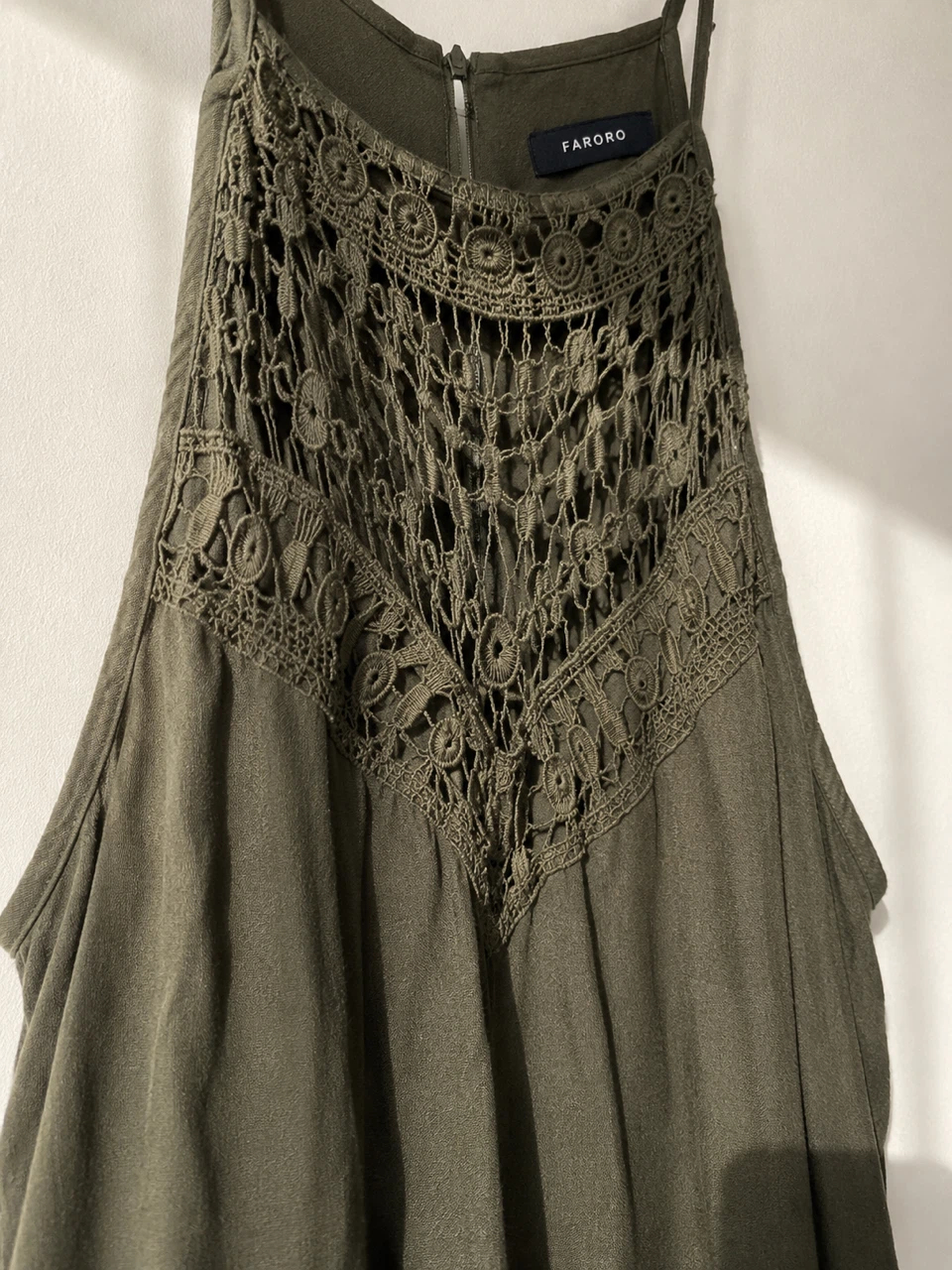 FARORO Olive Green Crochet Maxi Dress - photo 2