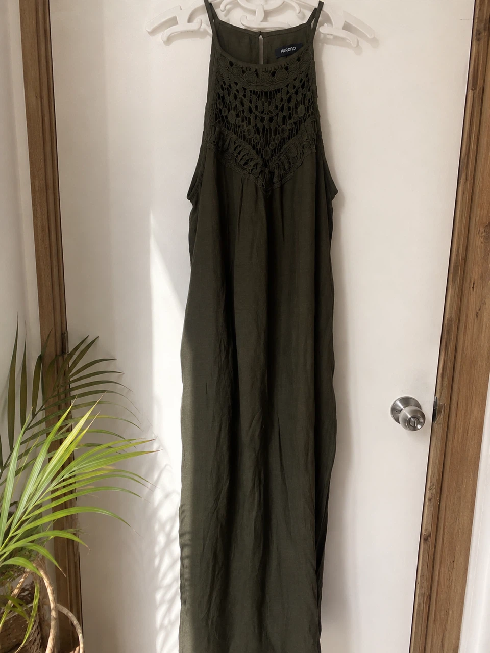 FARORO Olive Green Crochet Maxi Dress - photo 4