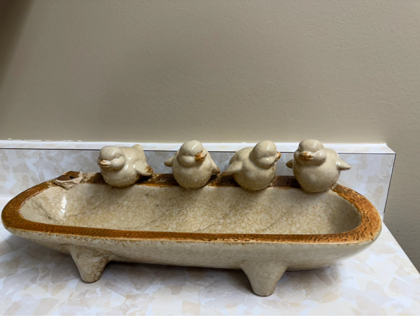 Ceramic Bird Bath/Planter/Tray