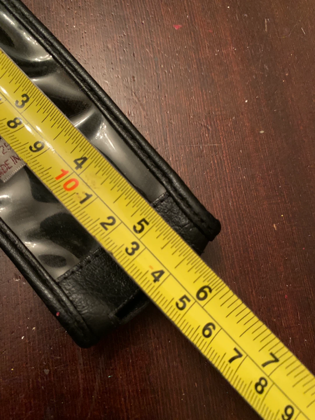 Vintage Black Leather Cell Phone Case. - photo 3