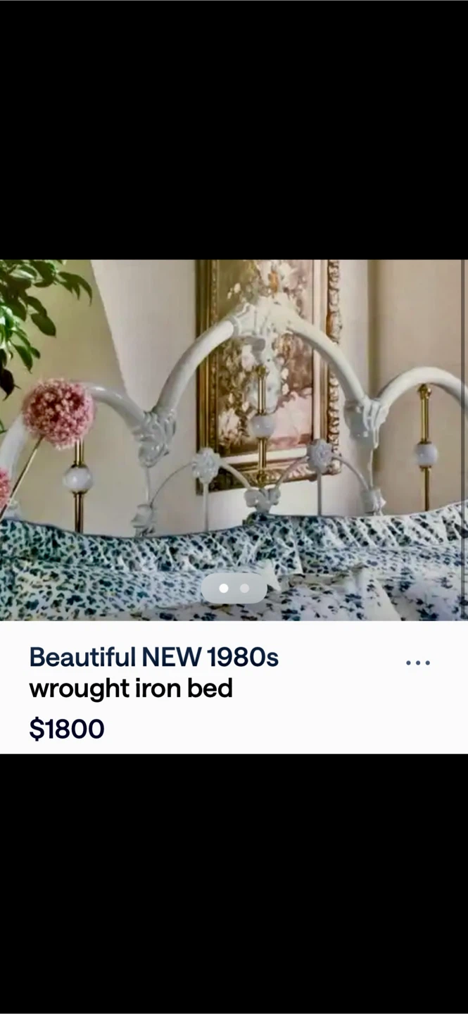New Iron queen headboard and footboard!