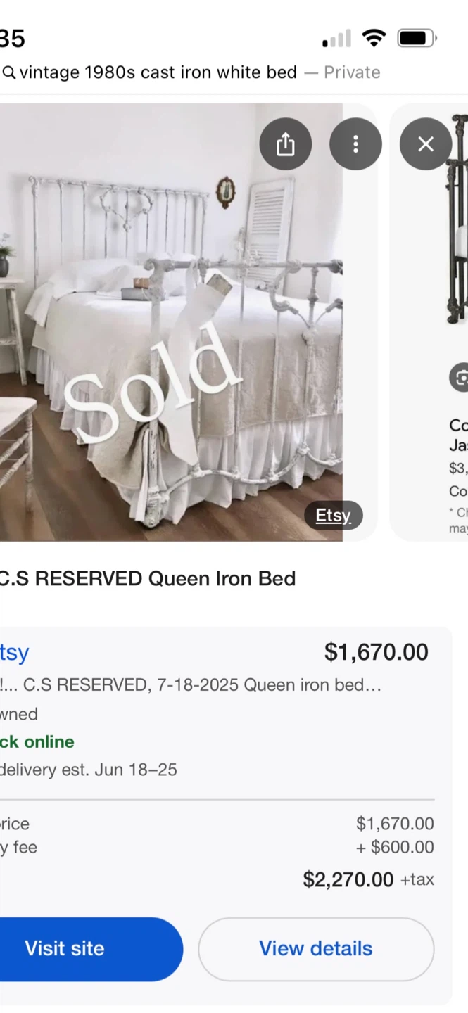 New Iron queen headboard and footboard! - photo 3