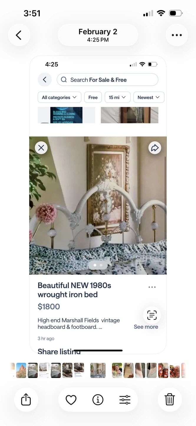 New Iron queen headboard and footboard! - photo 4