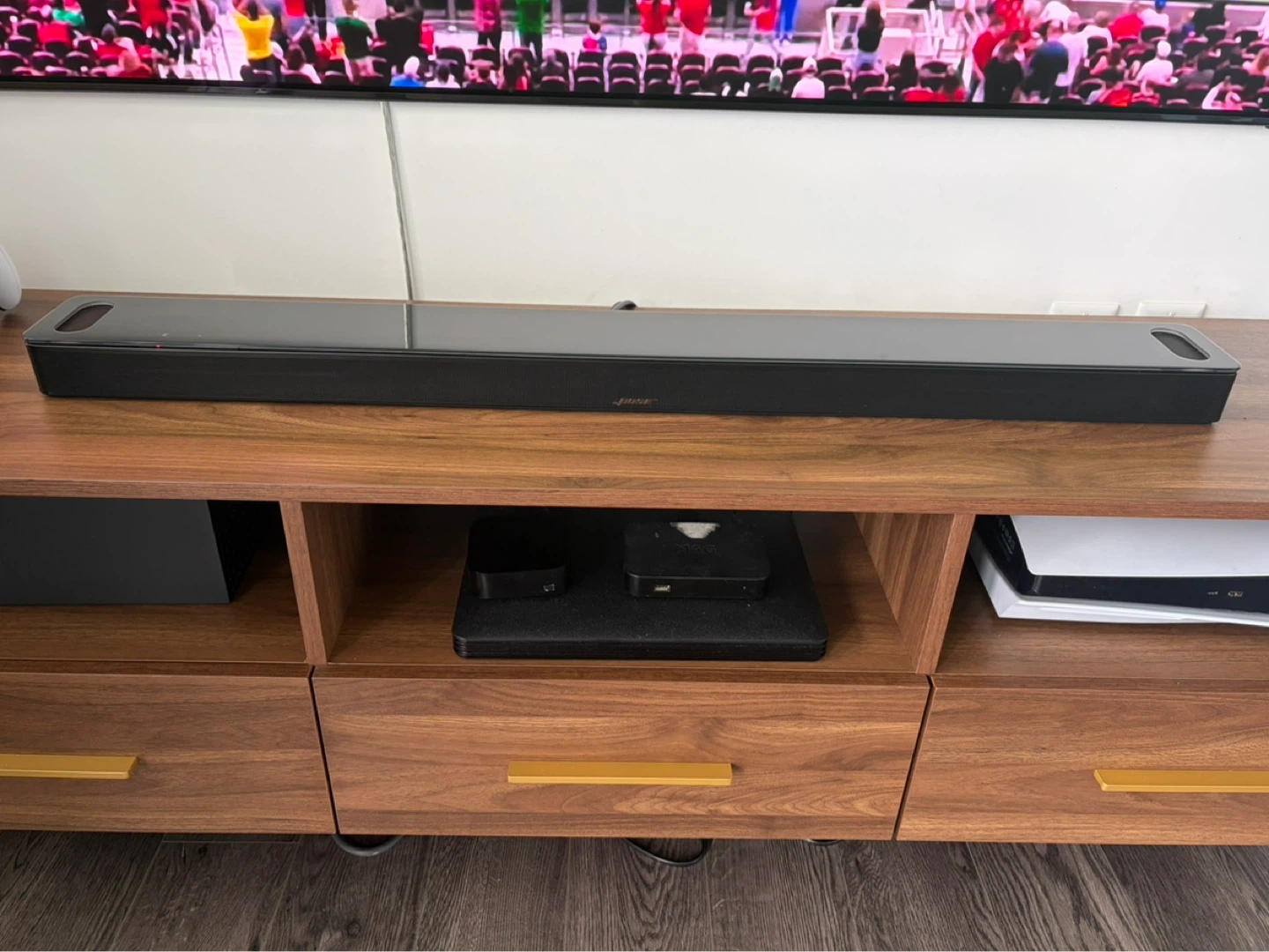 Bose Soundbar 900, Bass Module, and Surround Speakers