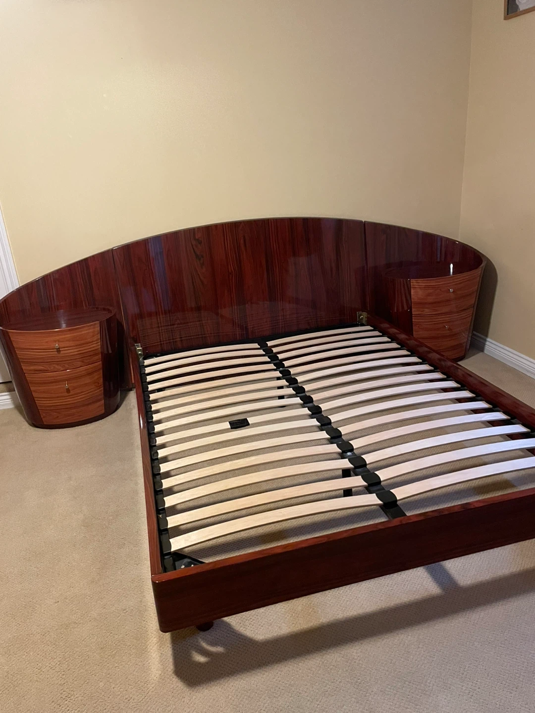 Wooden Wardrobe and Bed Frame Set - photo 3