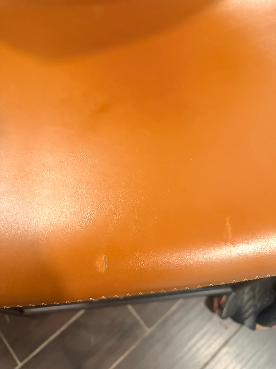 Brown Faux Leather Counter Stool Price for Both - photo 3
