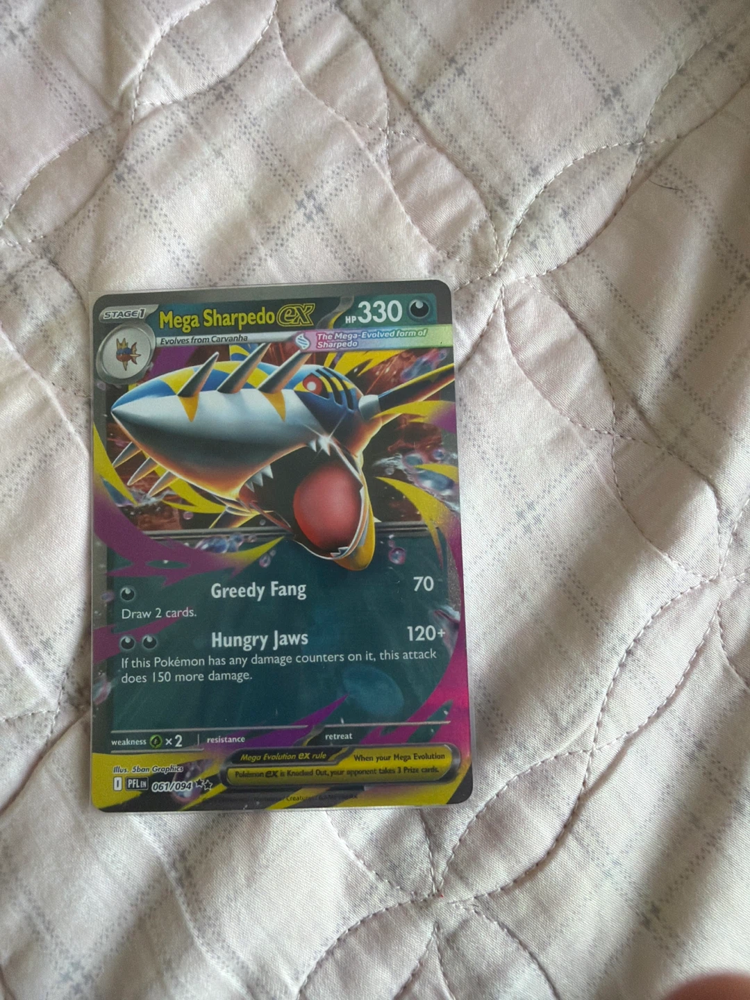 ⚽️Pokemon Trading Card: Mega Sharpedo EX 061/094
