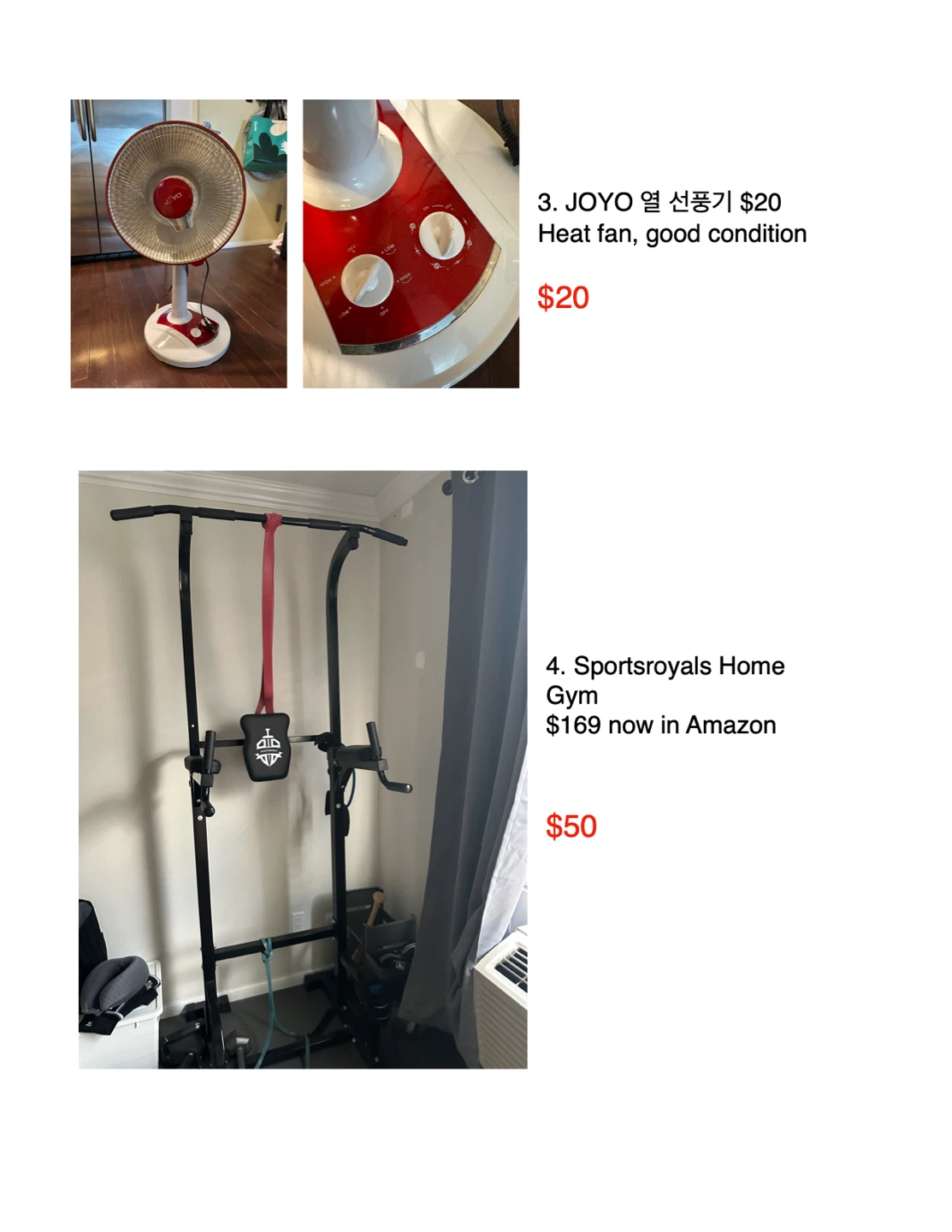 JOYO Heat Fan and sportsroyal home gym