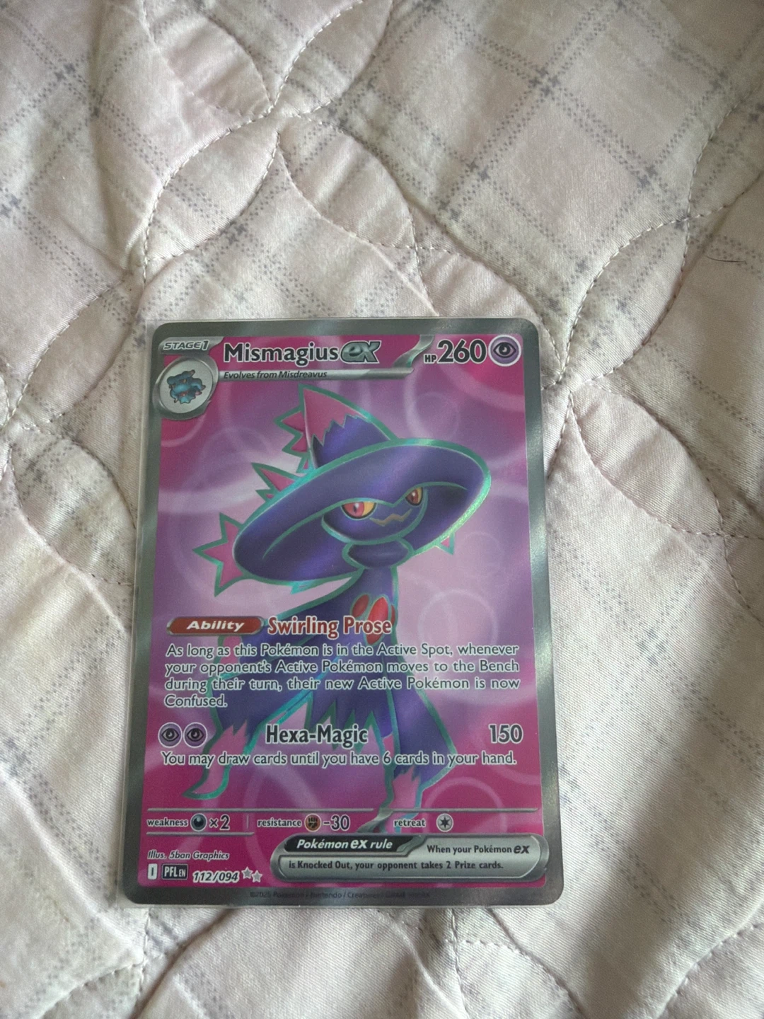 Mismagius EX Pokémon Card 112/094⚽️