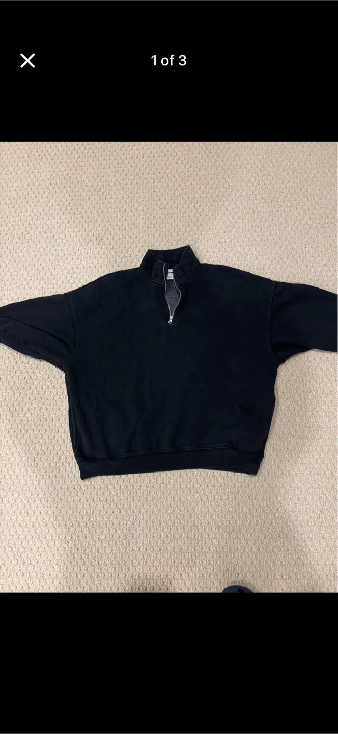 Bershka Black quarter Zip Size S
