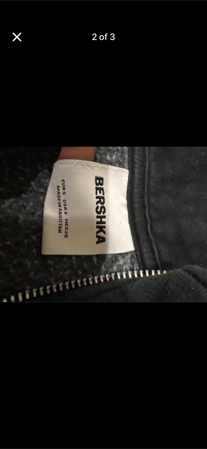 Bershka Black quarter Zip Size S - photo 2