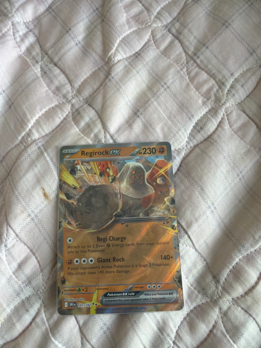 Pokémon Regirock EX Trading Card 101/182⚽️