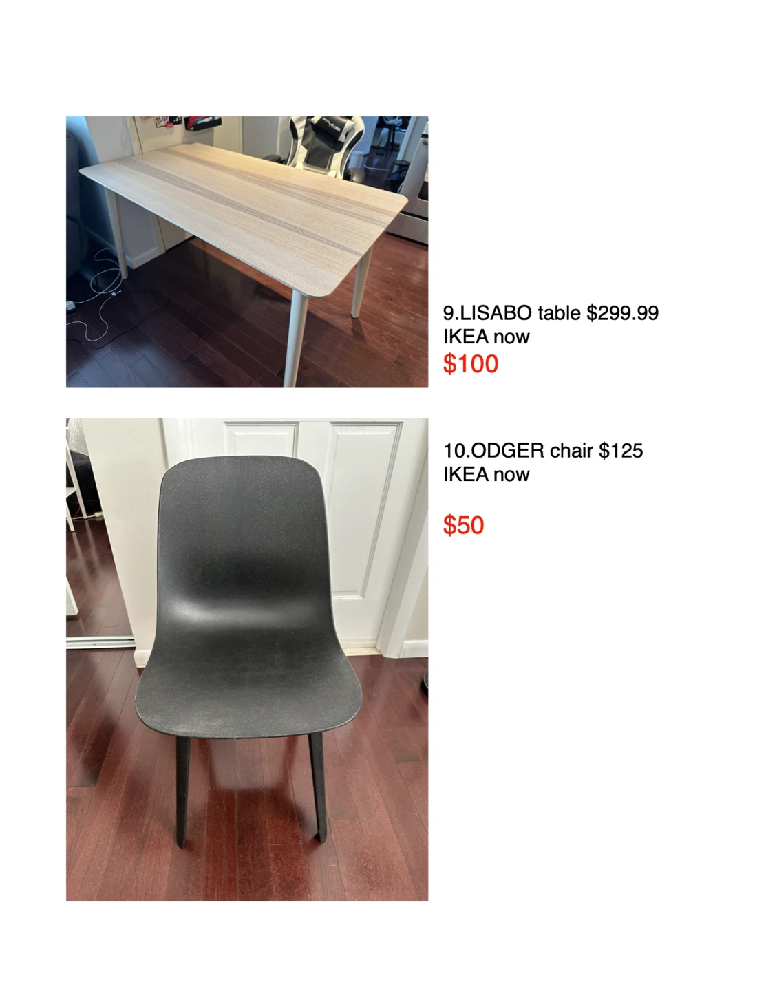 IKEA ODGER Chair - Black