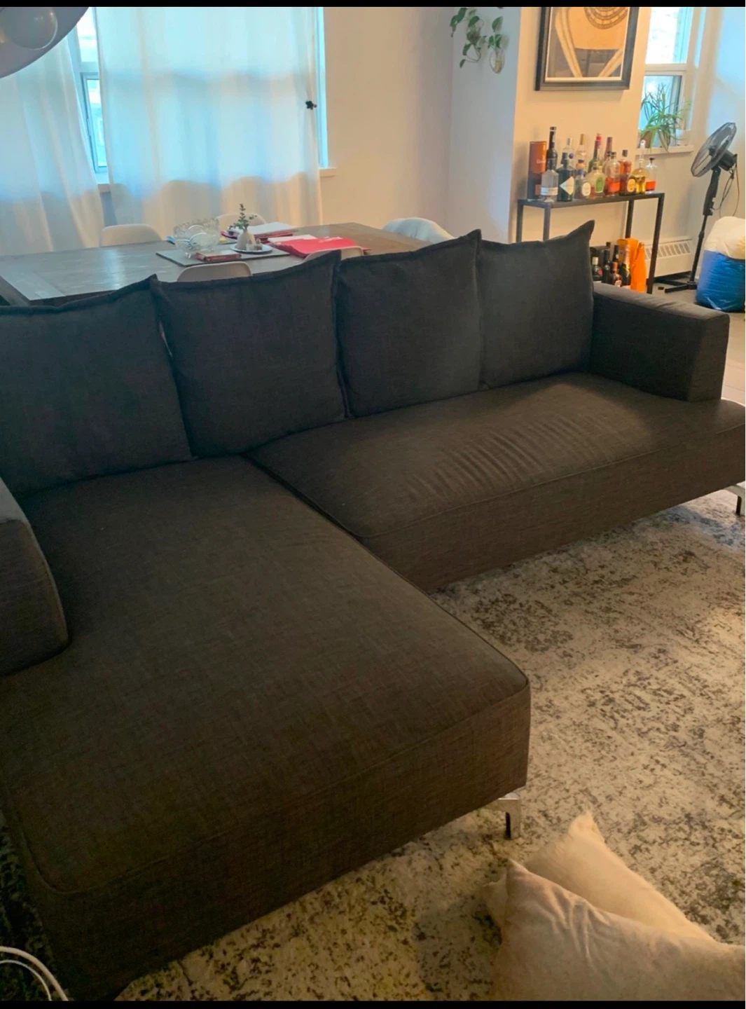Dark Grey Sectional Couch