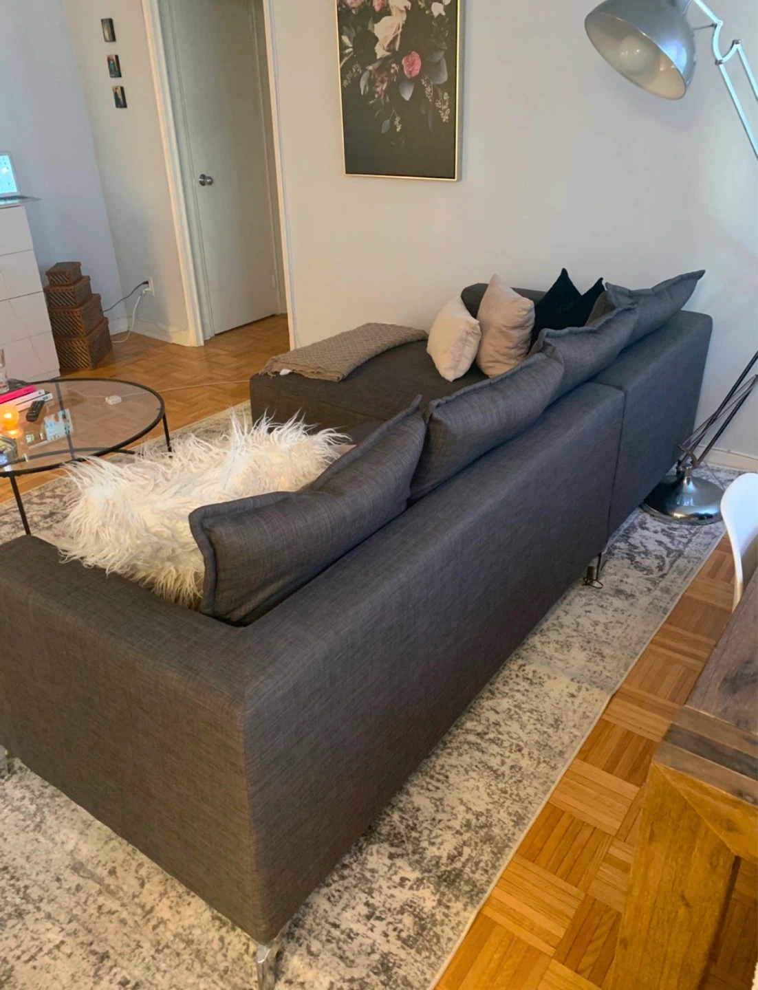 Dark Grey Sectional Couch - photo 5