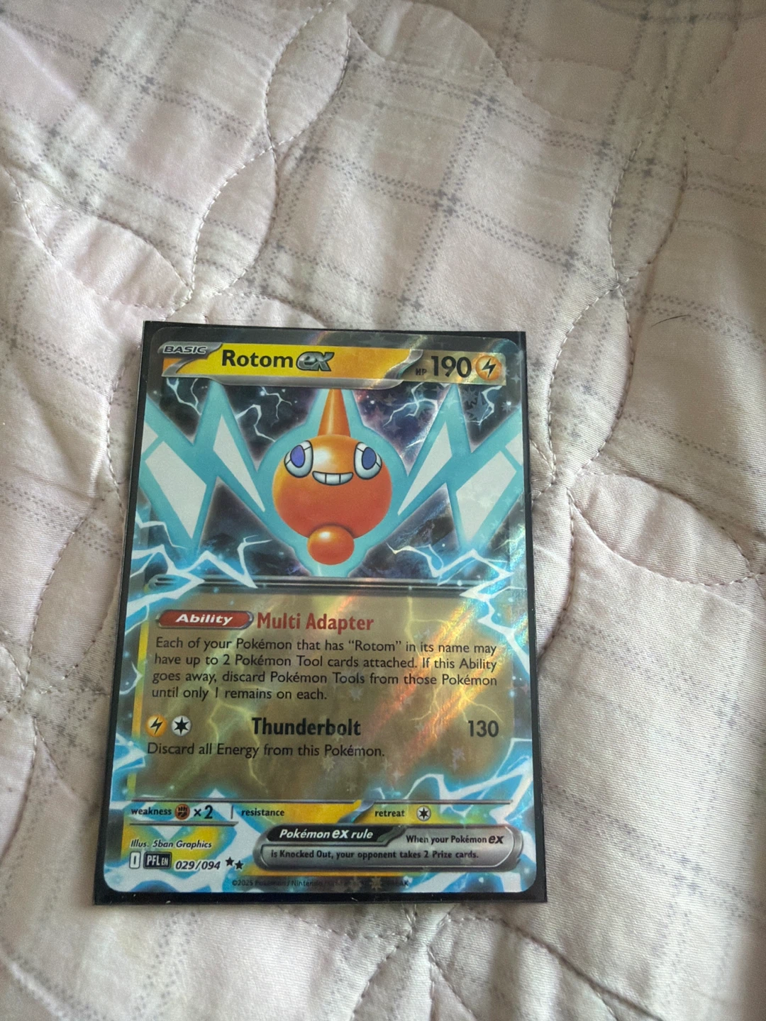 Pokemon Rotom EX Trading Card 029/094⚽️