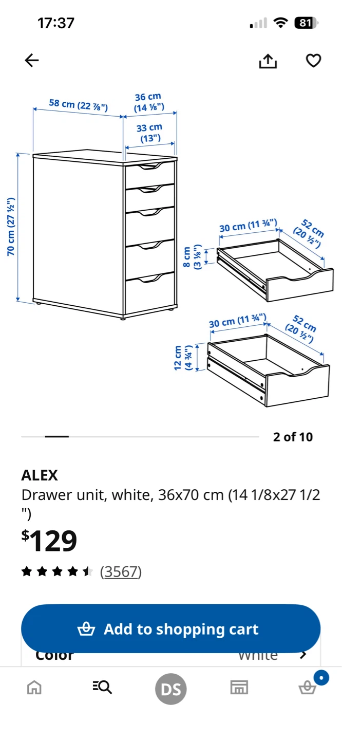 IKEA ALEX 5-Drawer Chest - photo 4