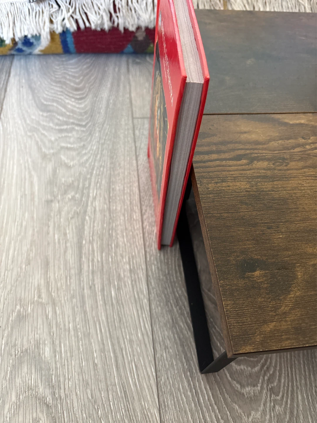 ⚽️Two-Tiered Wood and Metal End Table - photo 3