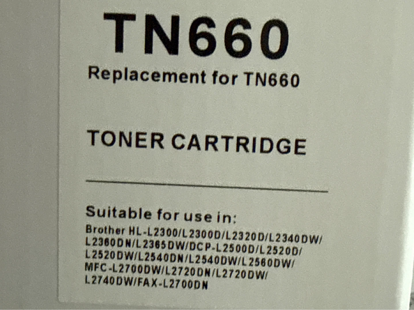 Compatible TN660 Toner Cartridge Replacement