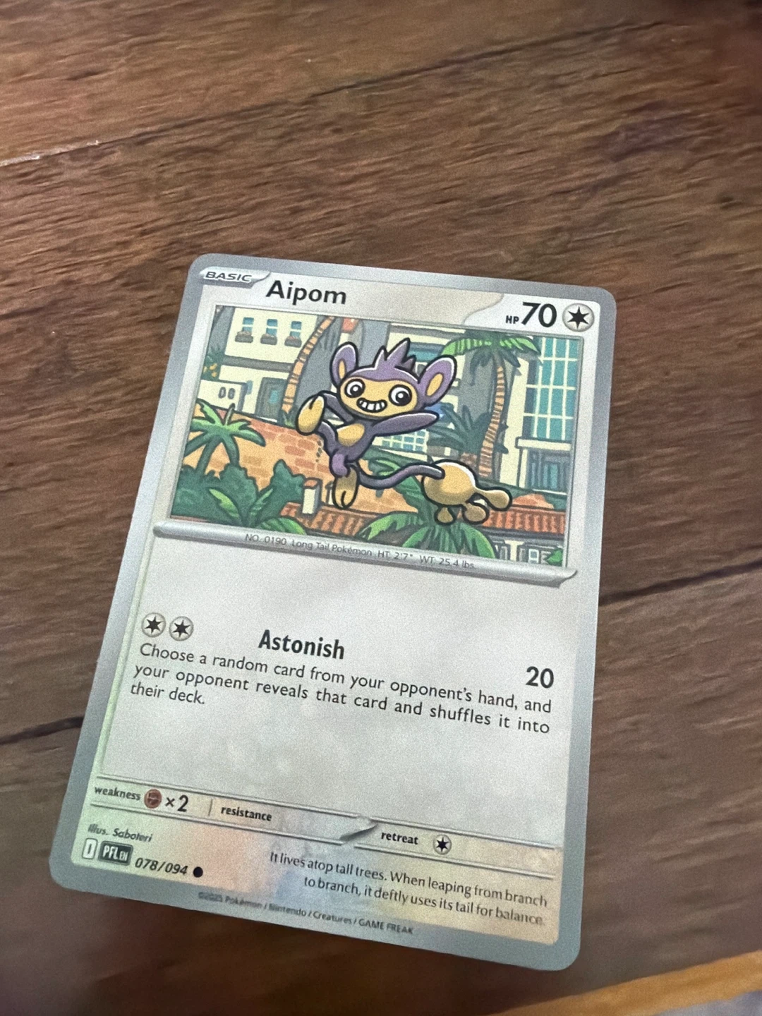 Pokemon Aipom Card 078/094⚽️