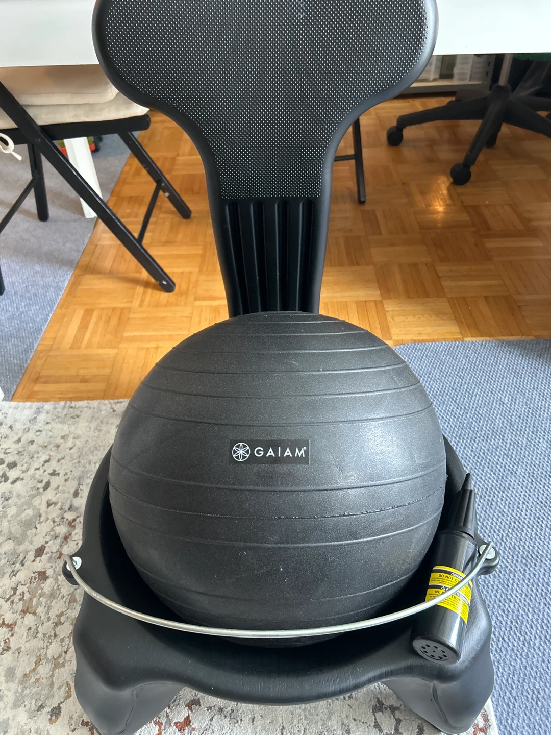 Gaiam Balance Ball Chair Black with pump